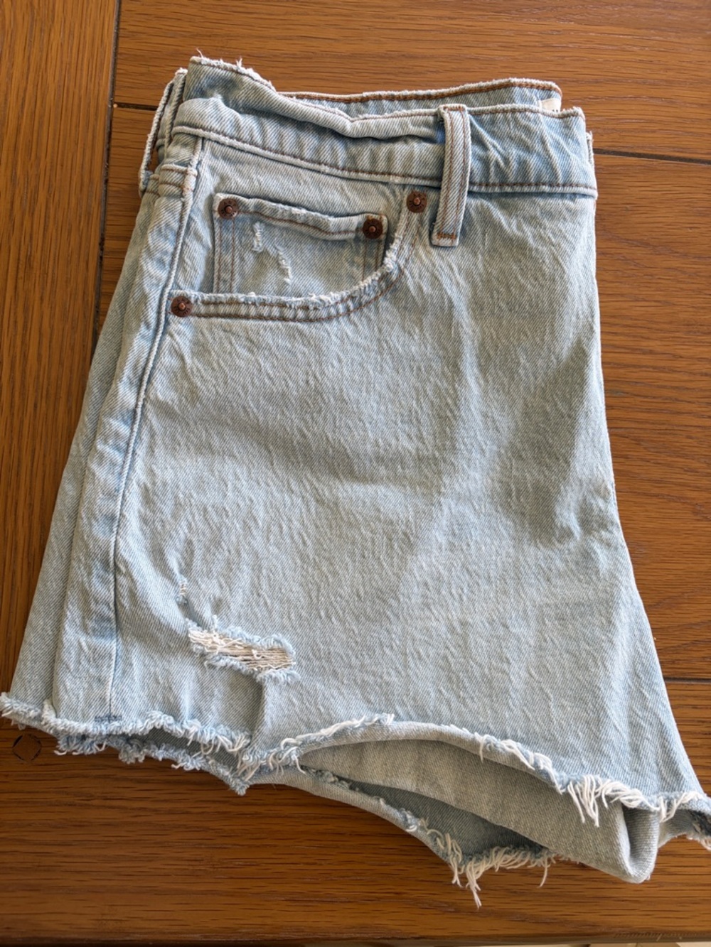Abercrombie & Fitch Light Wash Denim Jean Shorts